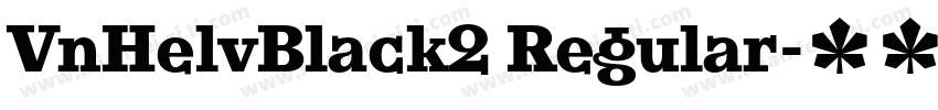 VnHelvBlack2 Regular字体转换